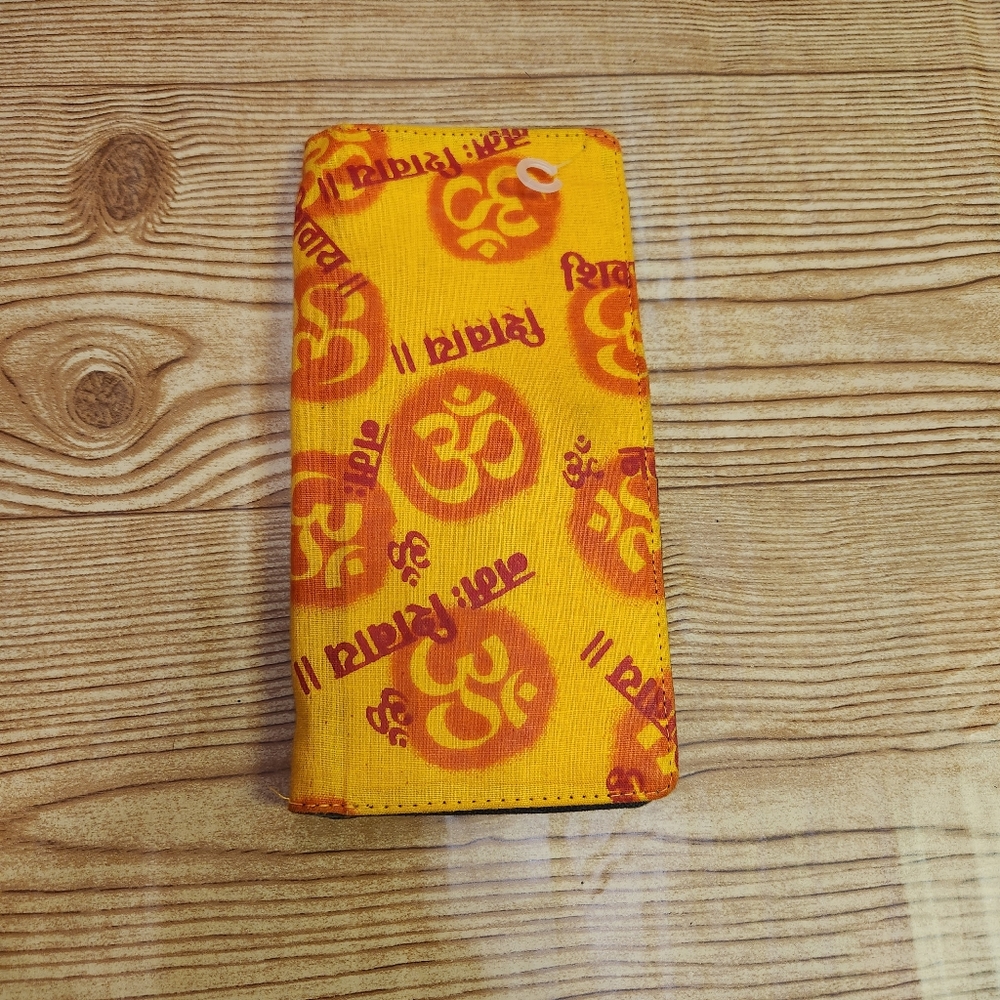 Om Symbol Yellow Cloth Wallet